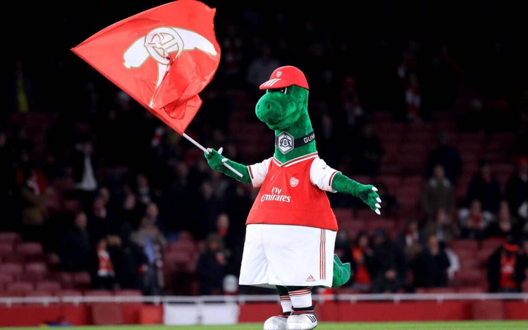 Arsenal mascot Gunnersaurus