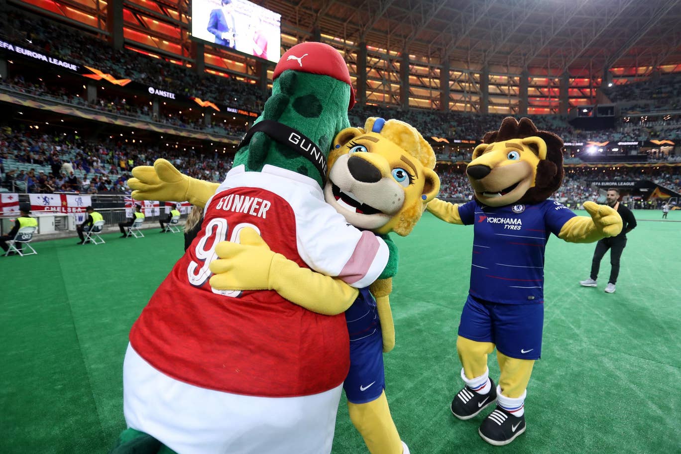 Arsenal mascot Gunnersaurus